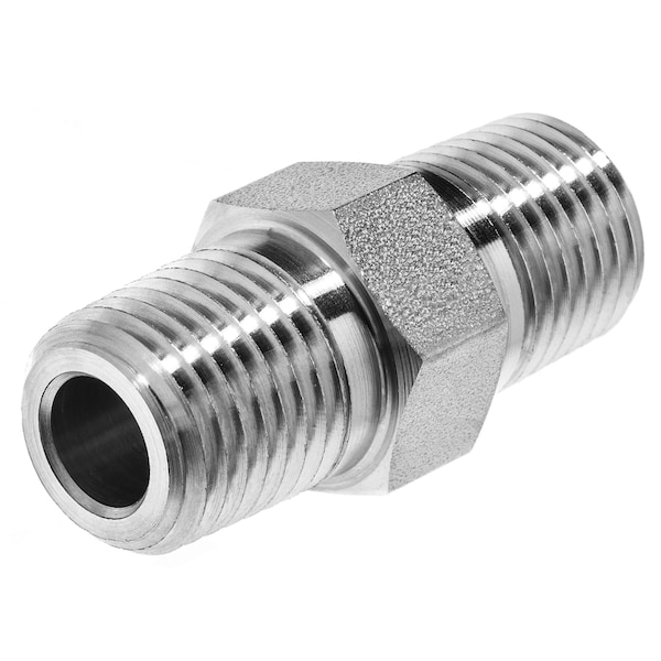 Usa Industrials Pipe Fitting 304 Stainless Steel Class 150 Hex Nipple 1 BSPT Male ZUSA-PF-8083 - main